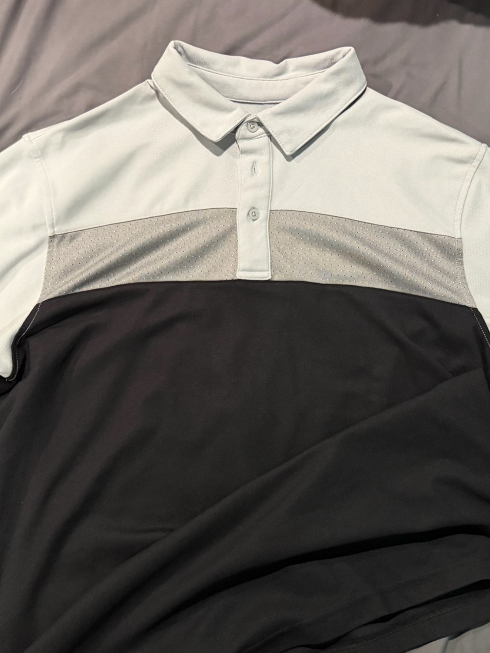 Pebble Beach Black and Light Gray Polo Size XL